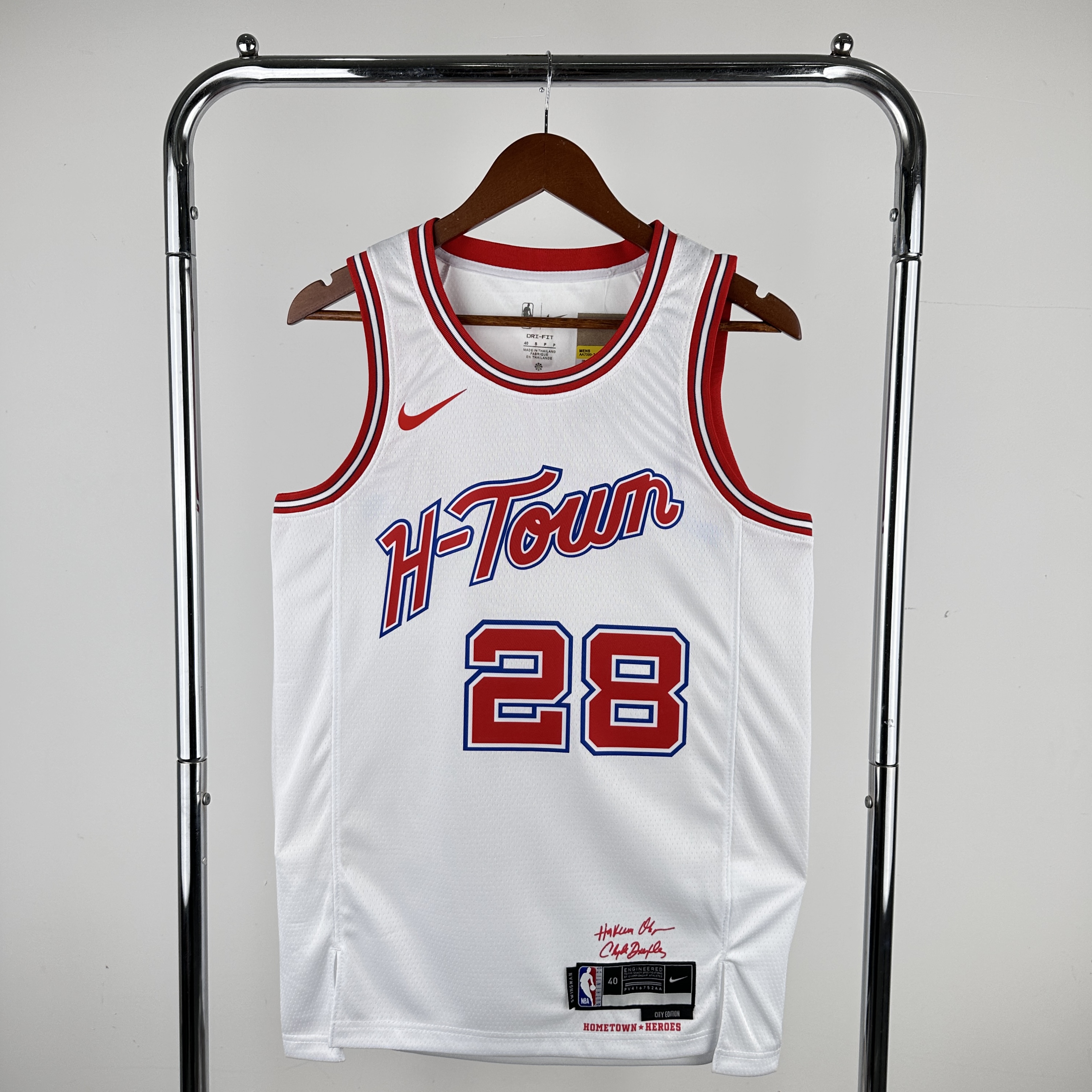 Men Houston Rockets #28 Sengun White City Edition Nike 2024 NBA Jersey